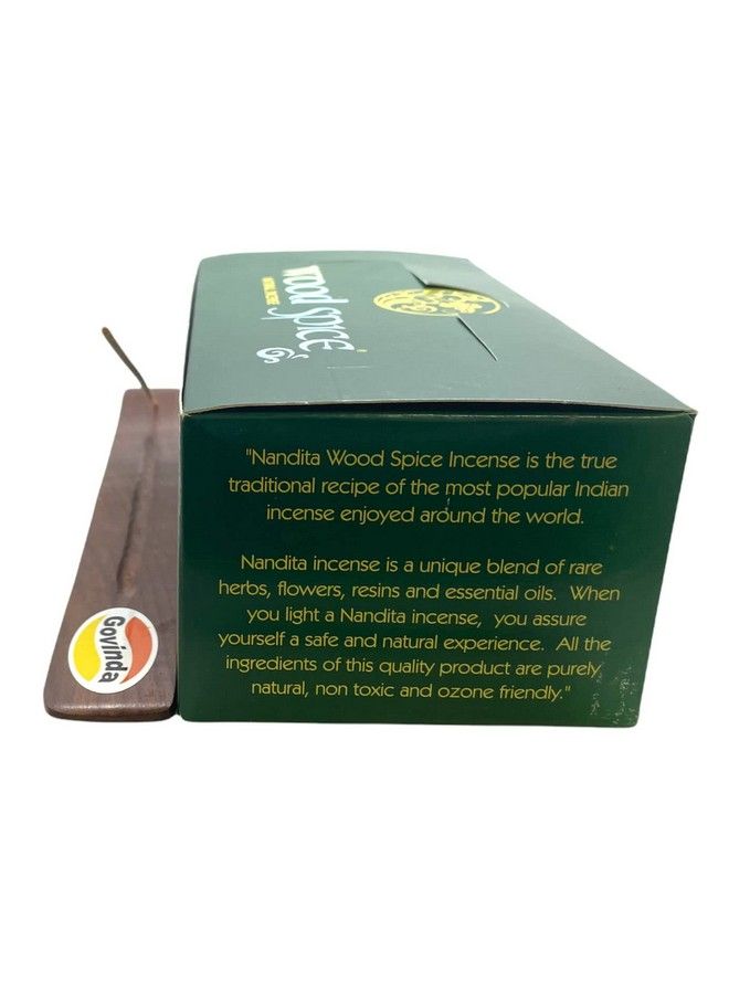 Govinda Incense Stick Holder Bundle With Nandita Wood Spice Incense Sticks 12 Boxes X 15 Grams - Image 3