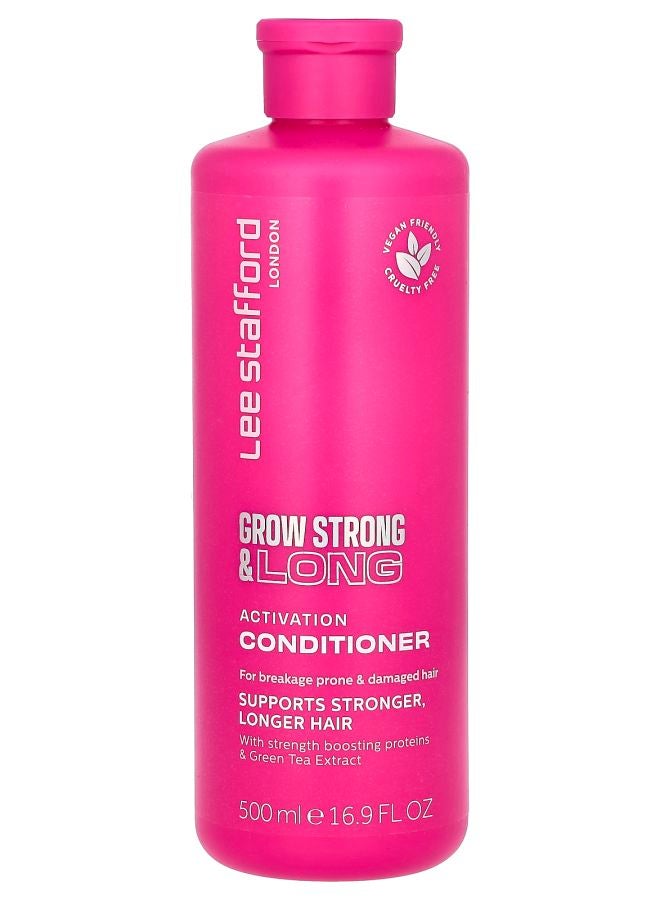 Lee Stafford Grow Strong & Long Activation Conditioner For Breakage Prone & Damaged Hair 16.9 fl oz (500 ml)