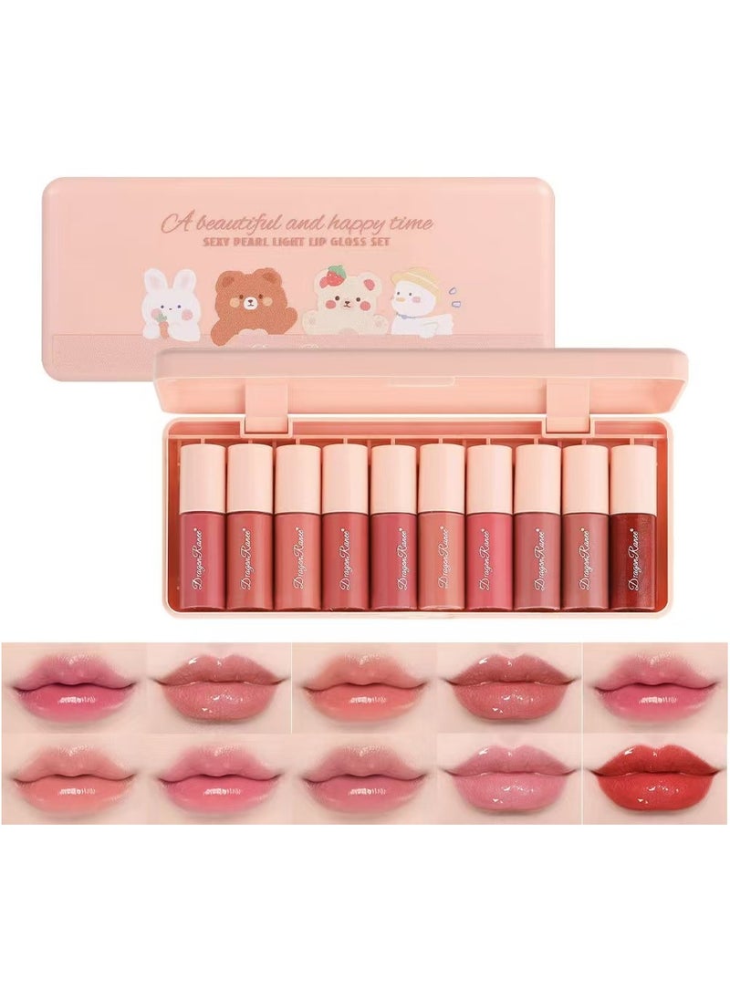 10 Colors Lip Gloss Set, Korean Lip Tint Stain, Natural Moisturizing Lip Gloss, Mini Liquid Lipstick, Long-Lasting Hydrating Lip Plumping Gloss, Multi-Use Lip and Cheek Tint Stain - pzsku/Z1008D4BC61C514E3FA27Z/45/_/1732985691/bf68b44a-618e-4928-ba74-b3c71b06d036