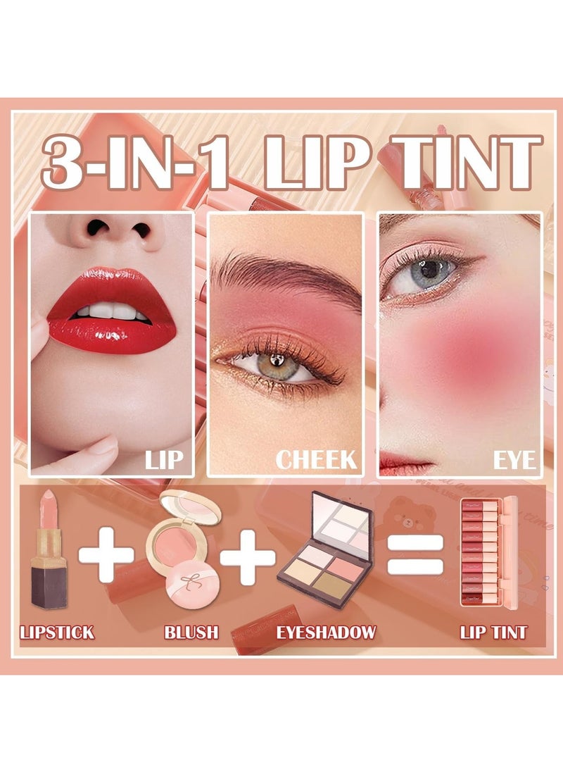 10 Colors Lip Gloss Set, Korean Lip Tint Stain, Natural Moisturizing Lip Gloss, Mini Liquid Lipstick, Long-Lasting Hydrating Lip Plumping Gloss, Multi-Use Lip and Cheek Tint Stain - pzsku/Z1008D4BC61C514E3FA27Z/45/_/1732985702/6585a978-187e-49e0-a33d-9779f41165d1