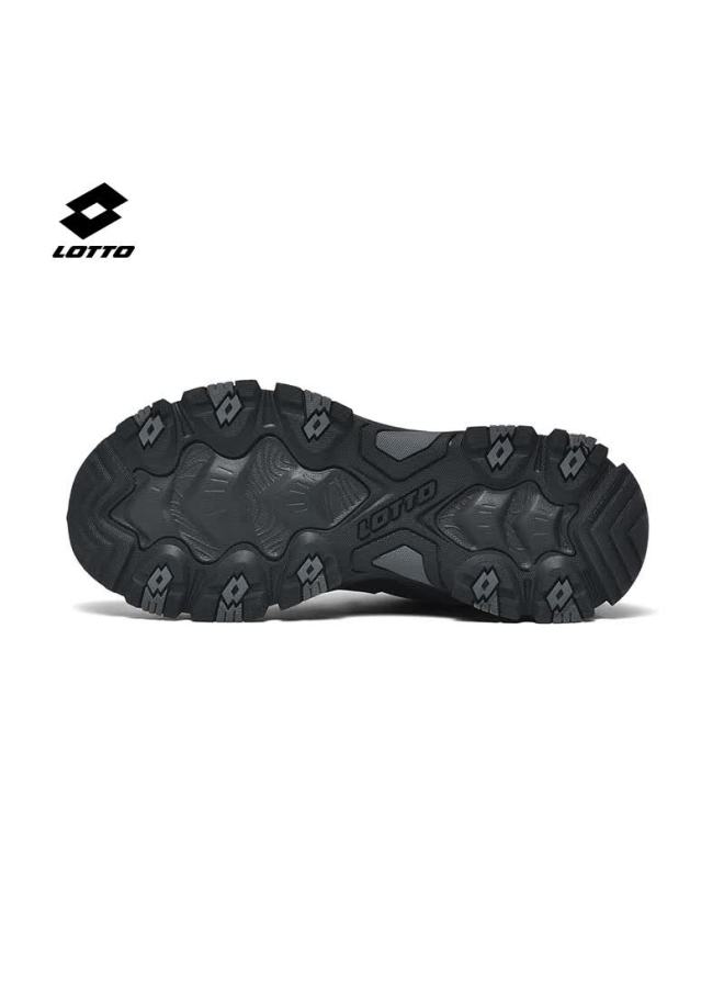 Lotto Men's Outdoor Hiking Shoes Autumn Sports Shoes Non-slip Wear-resistant Off-road Shock-absorbing Walking Shoes Black Size 39 - Image 4
