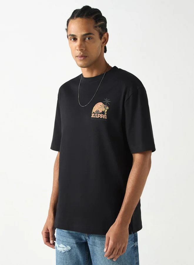 Kappa Kappa Graphic Print T-shirt with Short Sleeves