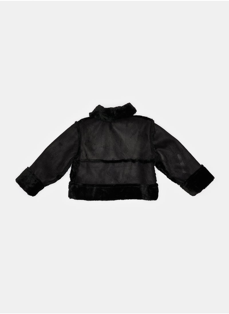 Jodi Mini - Girls Jacket with Fur - Image 1