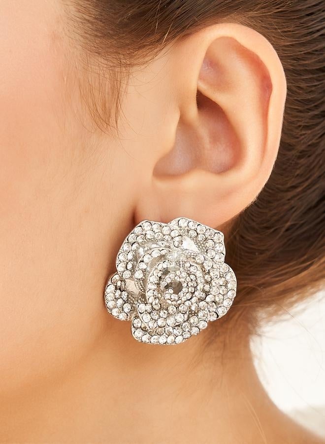 ستايلي أقراط مزينة بالزهور - Image 2