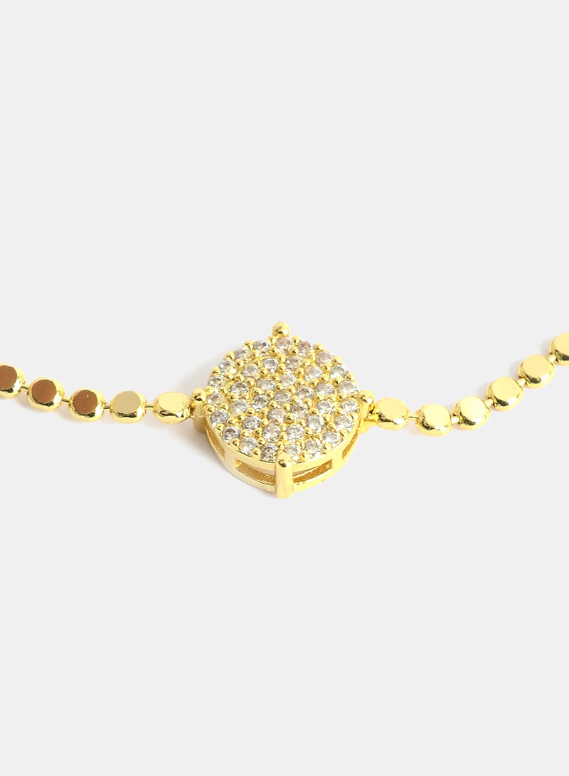 Akher el Ankoud Elegant women's bracelet with a modern design and zircon stones - Image 2