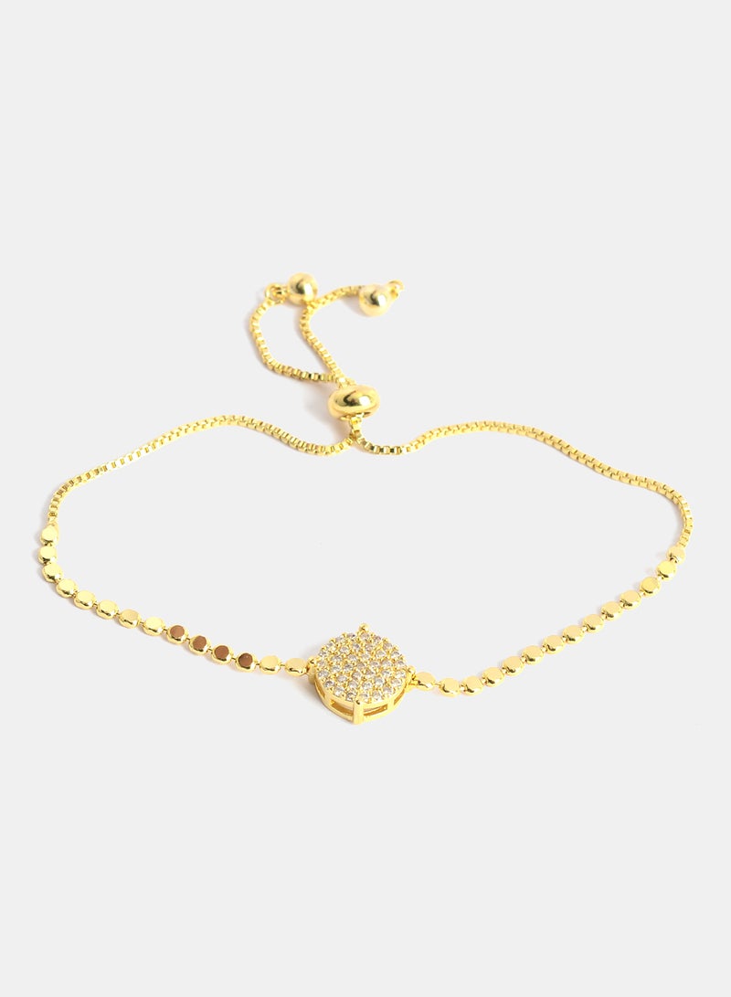 Akher el Ankoud Elegant women's bracelet with a modern design and zircon stones - Image 1