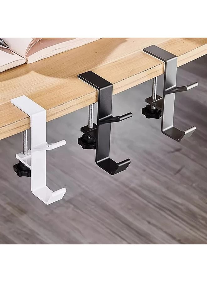 ترقية خطاف مزدوج الطبقات أسود قابل للتعديل حافة الطاولة خطاف لا حفر منظف التعليق - Image 3