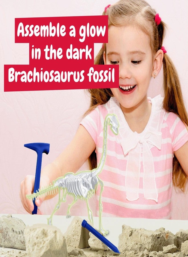 Science4you Brachiosaurus Fossil Digging Kit for Kids +6 Years - Dinosaur Fossil Dig Kit, Glow-in-The-Dark Brachiosaurus Fossils, Excavation Kit, Stem Toys, Games, Gifts for Kids Age 6 7 8+ - Image 4