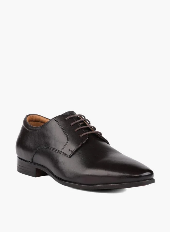 Duchini Men Leather Lace-Up Derby Shoes