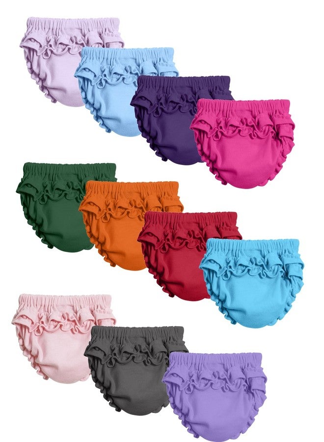 City Threads Made in USA Baby Girls Ruffled Diaper Covers Bloomers Soft Cotton Fashionable Cute SPD sensory Sensity Clothing White, 4T - Image 2