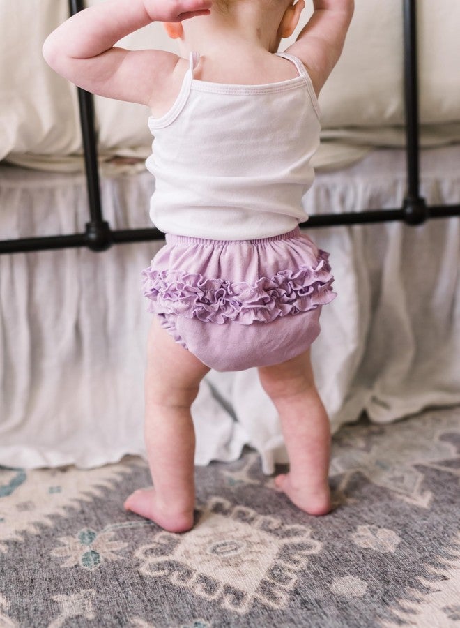 City Threads Made in USA Baby Girls Ruffled Diaper Covers Bloomers Soft Cotton Fashionable Cute SPD sensory Sensity Clothing White, 4T - Image 4