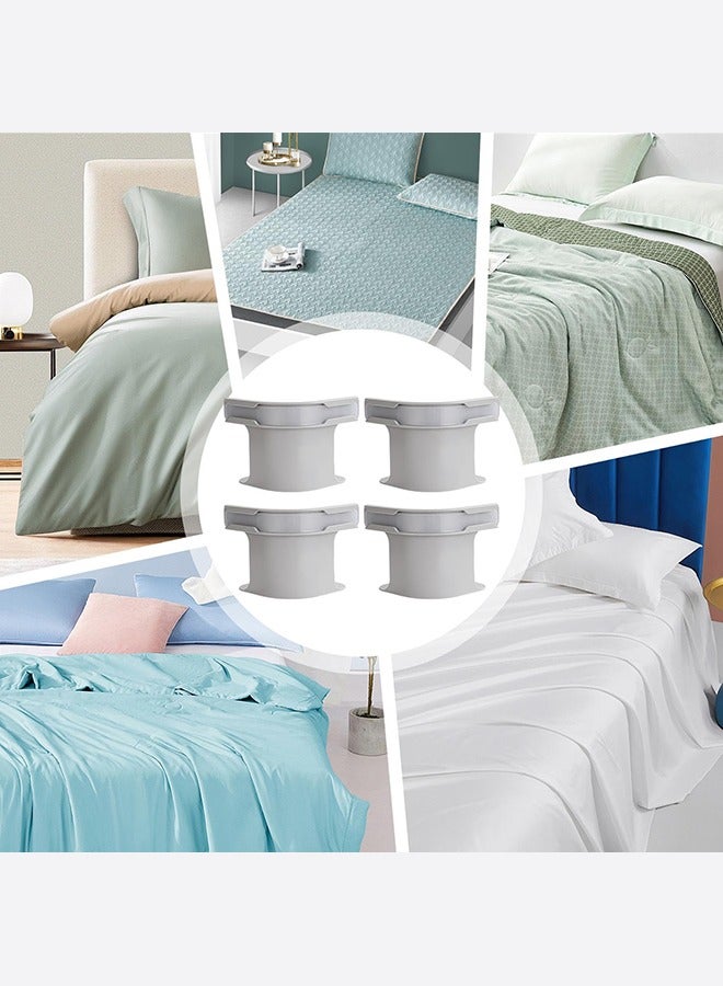Bed Sheet Holder Set with Lock Strips, Heavy Duty Bed Sheet Fasteners, Non-Slip Lock Sheet Clips, for All Size Mattress, Blankets, Bedding (4pcs)  - Image 3