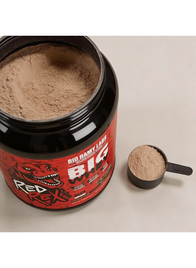 RED REX Big Whey Protein Powder - Chocolate Flavor - 4.5lb (2.04kg) - 24 g Protein Per Serving - 60 Servings - for Muscle Growth & Recovery - Image 5