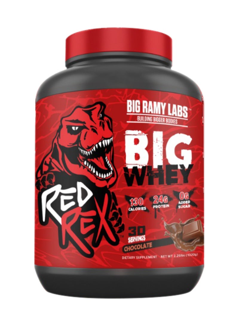 RED REX Big Whey Protein Powder - Chocolate Flavor - 4.5lb (2.04kg) - 24 g Protein Per Serving - 60 Servings - for Muscle Growth & Recovery - Image 1