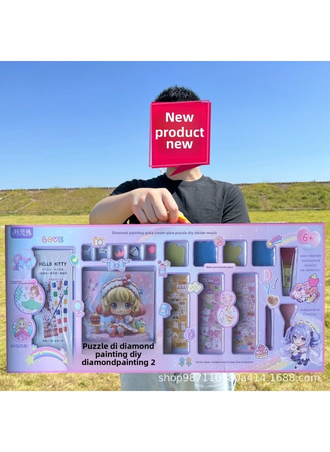 Girl's Hand Account Suit Diy Goo Card Sticker Hand Account Full Set Gift Box Student Training Class Gift Girl Gift-Color:8052-40 Medical Tools Station (mixed Colors) [28*12*35cm]  - Image 2