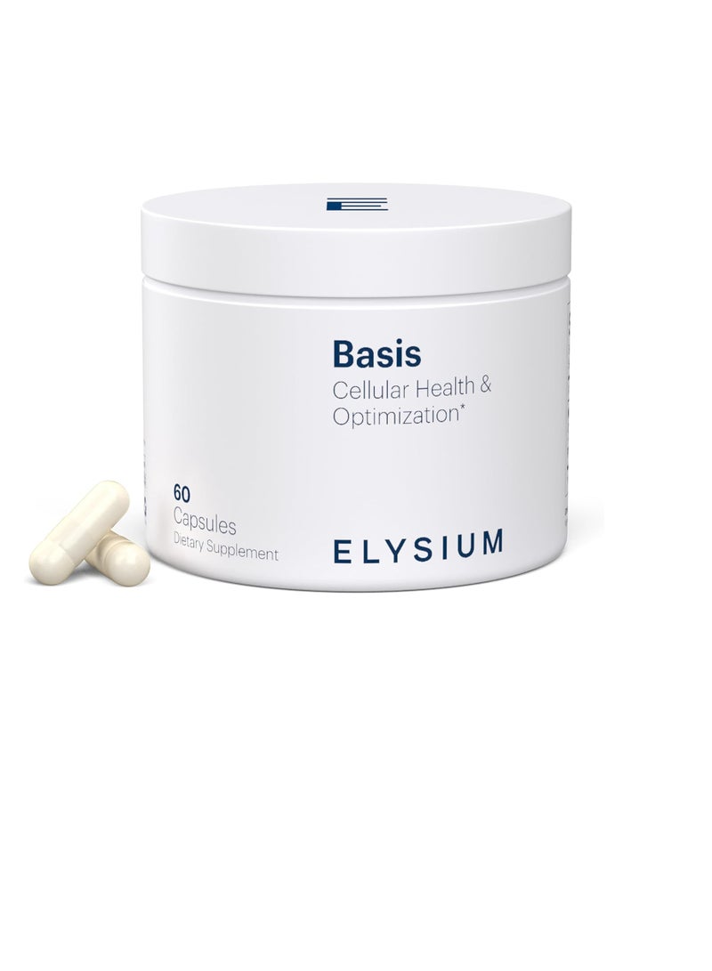 Elysium Basis NAD Plus Supplement 30 Servings - with Nicotinamide Riboside 250mg and Pterostilbene 50mg - Healthy Aging Supplement & Cellular Energy - Image 1