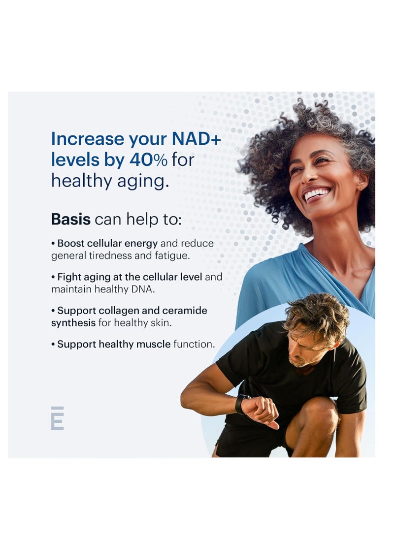 Elysium Basis NAD Plus Supplement 30 Servings - with Nicotinamide Riboside 250mg and Pterostilbene 50mg - Healthy Aging Supplement & Cellular Energy - Image 2