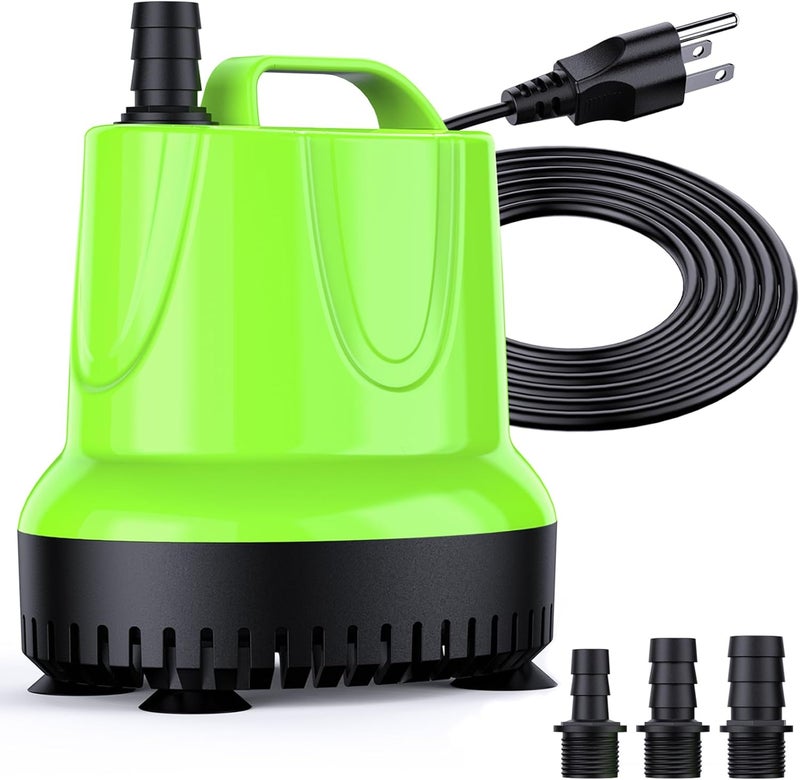 FREESEA Fountain Submersible Water Pump: 330 GPH 25W Small Sump Pump for Outdoor Pond Hydroponic Statuary Waterfall Aquarium Fish Tank - Image 1