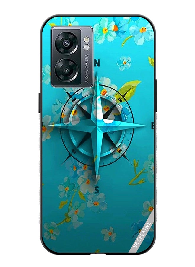 VR CREATIVE Protective Case Cover For Oppo A57 5G Compass Design Multicolour  - Image 1