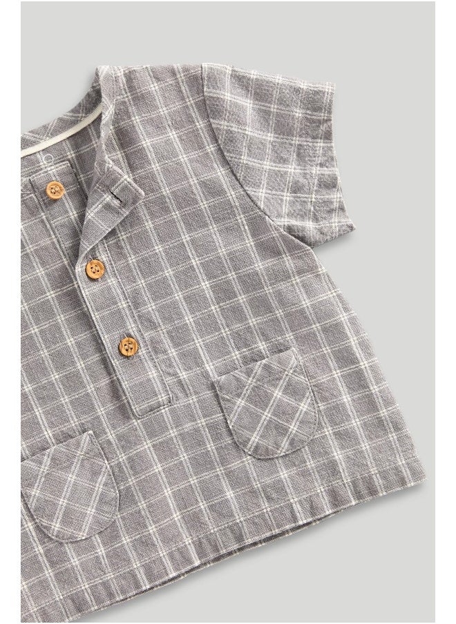 mothercare Checked Top and Shorts Set  - Image 3