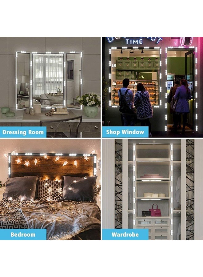 NIBEMINENT Diy Hollywood Style LED Mirror Light Kit White 8x9centimeter - Image 4