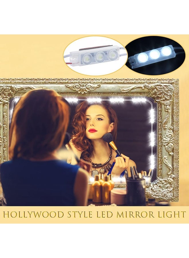NIBEMINENT Diy Hollywood Style LED Mirror Light Kit White 8x9centimeter - Image 2