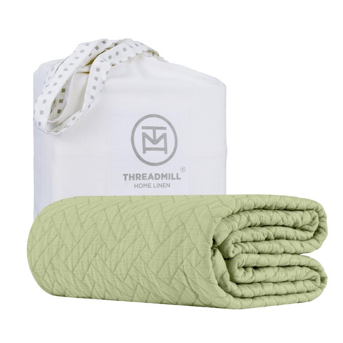 LUXURY COTTON BLANKETS FOR KING SIZE BED ALLSEASON COZY 100 COTTON KING BLANKET CRISS CROSS SOFT LIGHTWEIGHT COVERLET FITS CALIFORNIA KING SIZE BED 104X92 SAGE GREEN