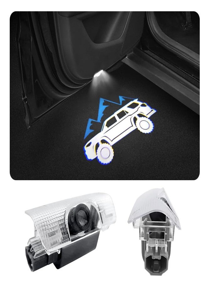 akarin 2 PCS LED Car Door Logo Lights Compatible for 4Runner 2010-present Courtesy Projector Laser Welcome Light Puddle Lamp Car Accessories (for 4Runner 2010-present-Blue) - Image 1
