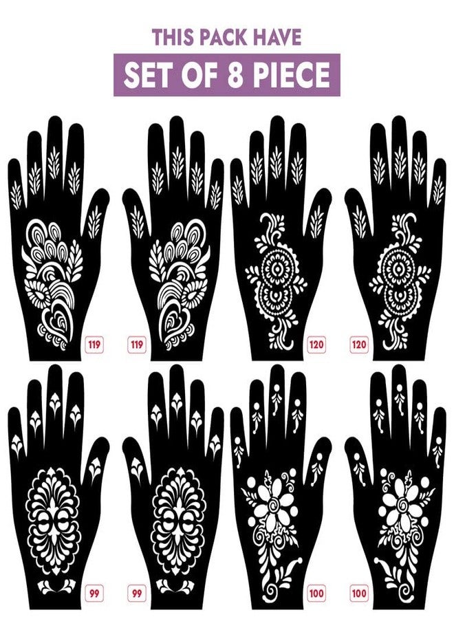 Apcute Mehandi design stencils Latest Mehandi Design Stencils for Girls, womens, kids, unisex Design NO - Apcute-New-119-120-99-100 - Image 2