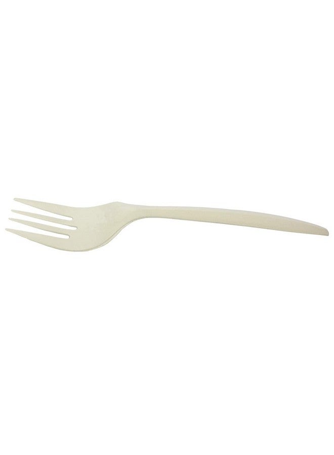 G1 Corn Starch Disposable Biodegradable Forks | 6 inch | Cream | 40 Pcs - Image 3