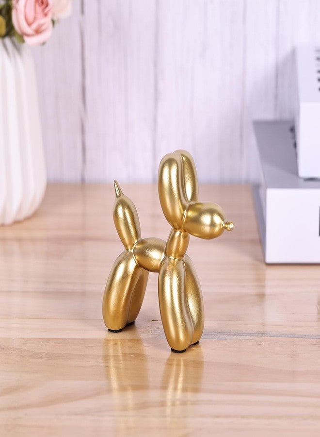 XIAOMAGG Balloon Dog Statue,Home Decor Modern Art Funky Statues for Coffee Table and Kitchen Figurines Living Room Trendy Color Scheme Room Decor Aesthetic (Gold, 3.9 * 3.9 * 1.5 inch) - Image 2