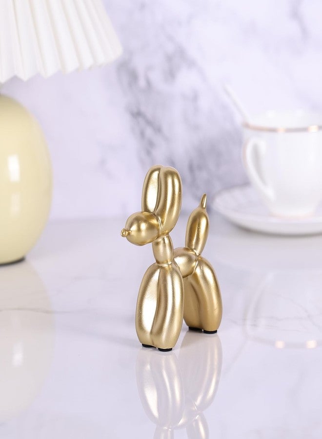XIAOMAGG Balloon Dog Statue,Home Decor Modern Art Funky Statues for Coffee Table and Kitchen Figurines Living Room Trendy Color Scheme Room Decor Aesthetic (Gold, 3.9 * 3.9 * 1.5 inch) - Image 4