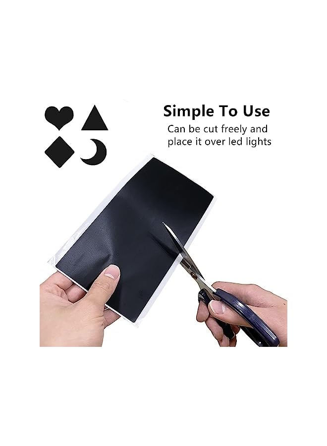 The Bros 4 Sheets LED Light Blocking Stickers, Dimming Sheets to Block 50%~80%&100% Light for Bedroom Fans, Air Conditioners, Routers & More, LED Blackout Filter Stickers  - Image 5