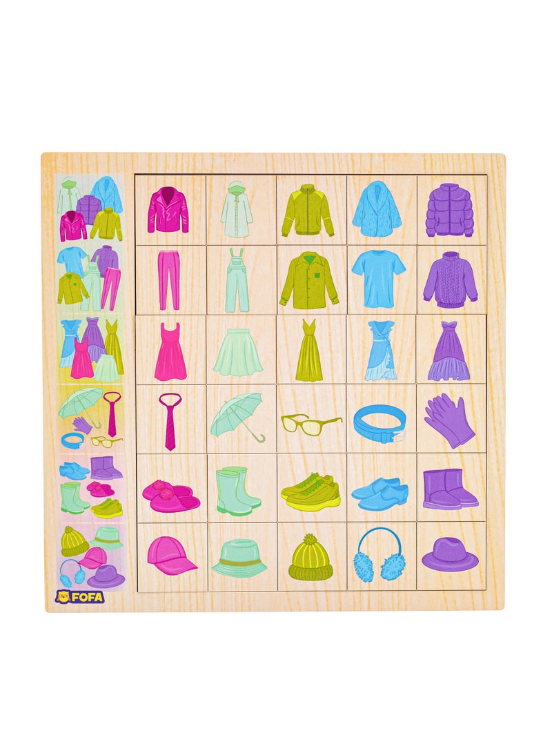 FOFA FOFA Wooden Educational board - Association - Clothes Toy For Kids - Image 1