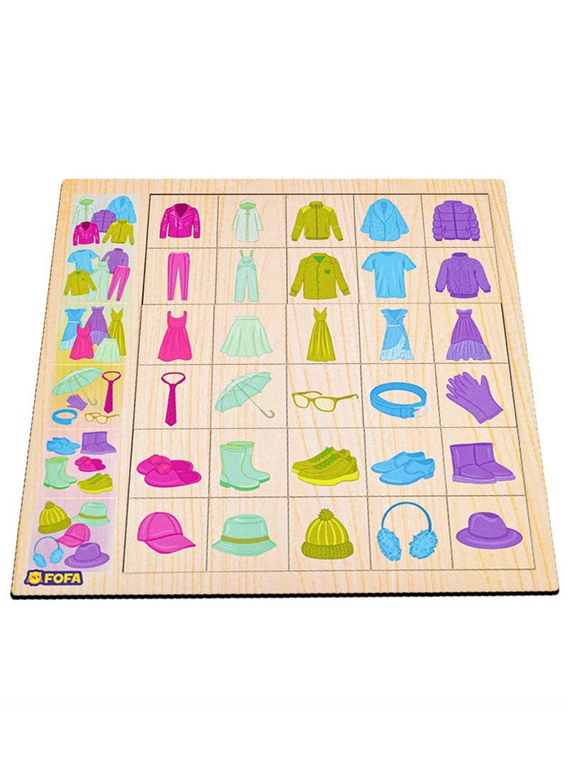 FOFA FOFA Wooden Educational board - Association - Clothes Toy For Kids - Image 4