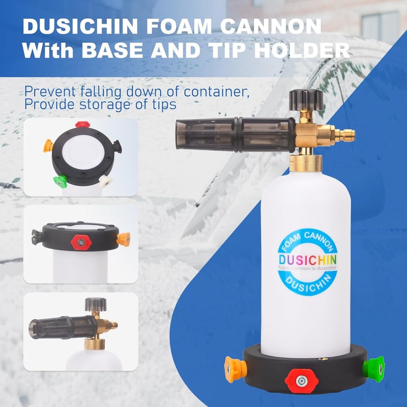DUSICHIN SFL-001 Foam Cannon Snow Foam Lance Pressure Washer Jet Wash Quick Release Adjustable 1/4" Fitting Male - Image 2