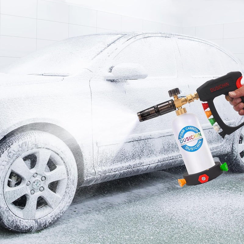 DUSICHIN SFL-001 Foam Cannon Snow Foam Lance Pressure Washer Jet Wash Quick Release Adjustable 1/4" Fitting Male - Image 5
