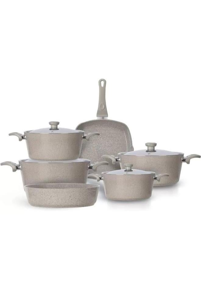 توب شيف مجموعة من 10  قطع أواني طهي من الجرانيت - Image 1