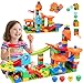 COUOMOXA Marble Run Building Blocks for Kids STEM Educational Toys for 3 4 5 6 7 8 Years Old Kids Catapult Track Set Compatible Classic Blocks Age 35 48 Birthday Gifts Boys Girls - Image 2