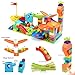 COUOMOXA Marble Run Building Blocks for Kids STEM Educational Toys for 3 4 5 6 7 8 Years Old Kids Catapult Track Set Compatible Classic Blocks Age 35 48 Birthday Gifts Boys Girls - Image 4