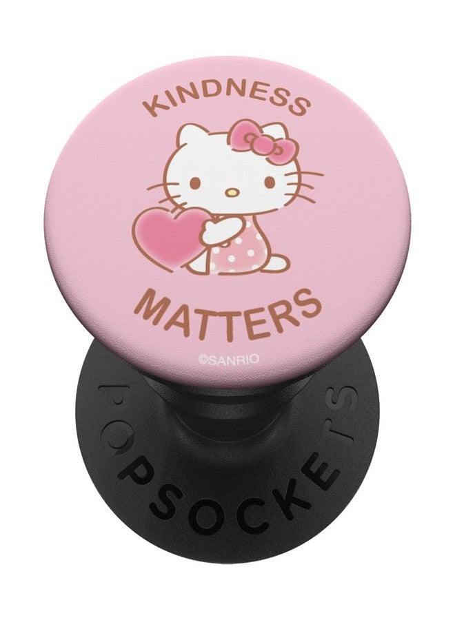 Hello Kitty Pink Heart Cute Kindness Matters PopSockets Adhesive PopGrip - Image 1