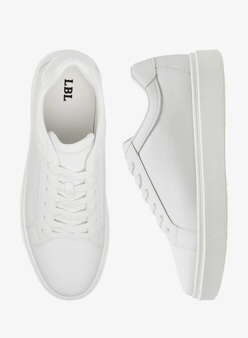 LBL by Shoexpress Men's Solid Ankle Sneakers with Lace-Up Closure