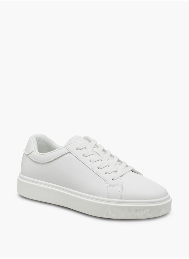 LBL by Shoexpress Men's Solid Ankle Sneakers with Lace-Up Closure  - Image 1