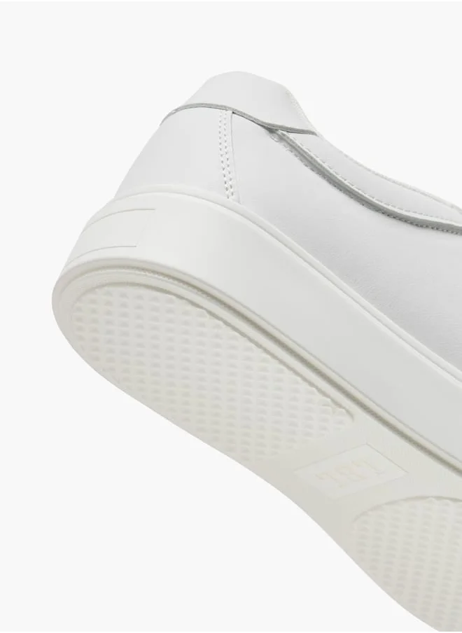 ال بي ال من شو اكسبرس Men's Solid Ankle Sneakers with Lace-Up Closure