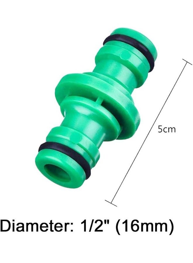 5pcs Double Male Hose connectors, Leak-Proof Hose Pipe Connectors, Durability Double Male Hose End Tap Connectors for Garden Irrigation & Lawn Garden Hose Tap - Image 2