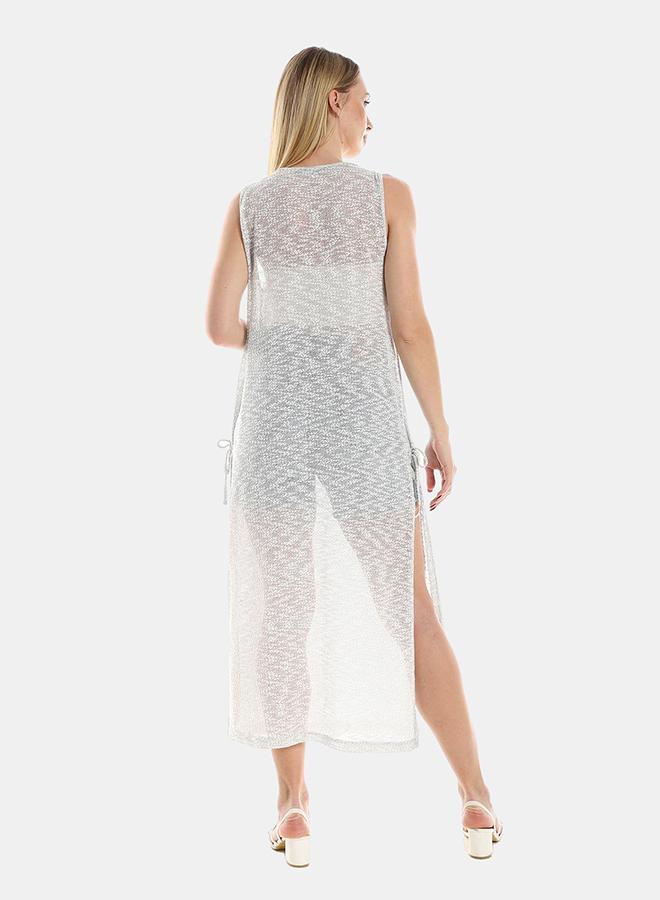 kady Jamila Women Knitted Cap Sleeves Long Casual Dress ,shane-XXL - Image 3