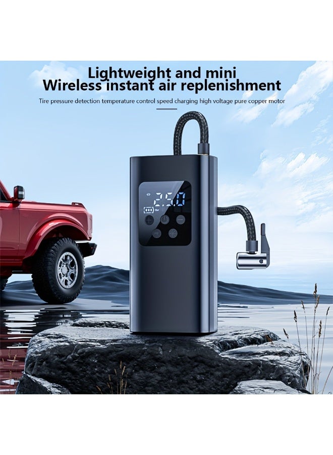 Air Compressor Tire Inflator Car Portable 150 PSI Fast Inflation with LCD [Wireless Strong Power] Electric Tire Pump for Car Tires Suitable for Car Bicycle Motorcycle Ball - Image 1