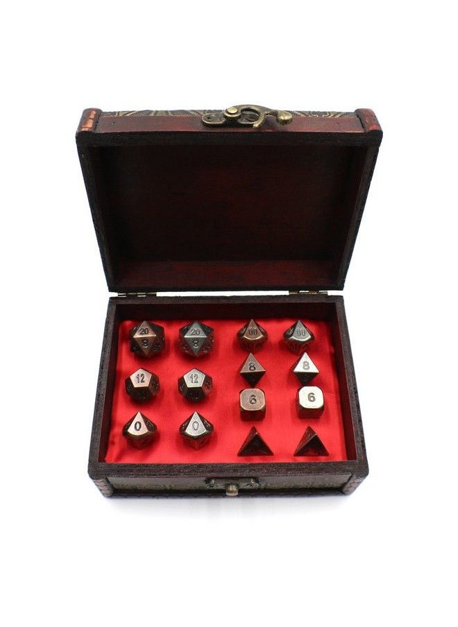 Dahan Dice - Twin Role Playing Metal Dice Sets With Storage Chest For Tabletop Games - Image 1