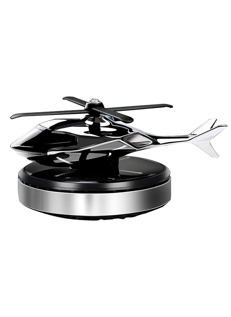 DubaiGallery Car Air Freshener, Helicopter Solar Energy Rotating Aromatherapy Aviation Al Alloy Diffuser, Interior Decoration Accessories Diffuser for Car and Home car air freshener solor  - Image 1