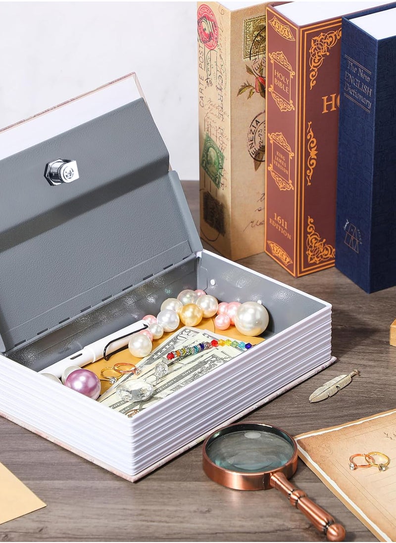 RENOVO Book Safe with Key 18 X 11.5 X 5.5 CM Portable Hidden Mini Safe Great for Traveling Storing Money Jewelry and Passports  - Image 3